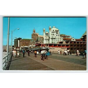 Atlantic City Postcard Marlborough Blenheim Hotel Bicycle Boardwalk Unposted
